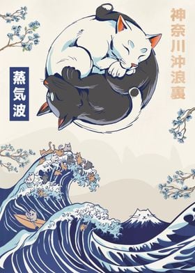 great wave of cat agawa