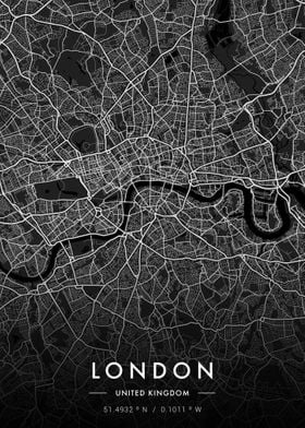 London City Map Dark