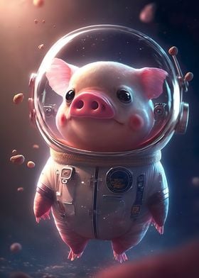 Astronaut Space Pig