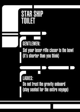 Funny Bathroom Star Ship 1