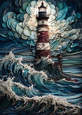 Lighthouse in the storm